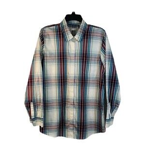 Orvis Women’s Size 16 Fall Plaid Wrinkle Free Button Up Shirt Blouse